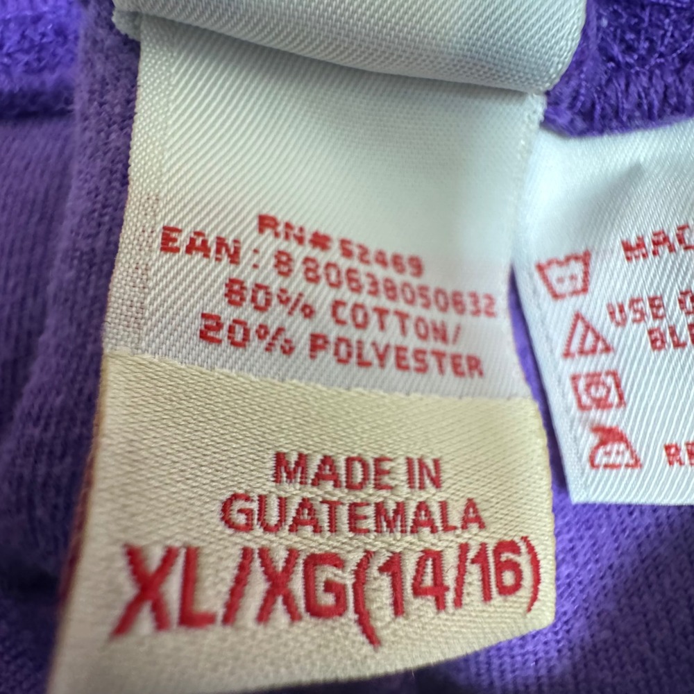 Faded Glory Kids Purple Velour Flare Pants Size XL 14 16 GUC sweats - Picture 3 of 8